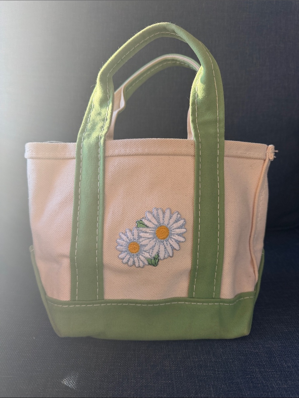 Vtg L.L. Bean Daisy Mini Tote